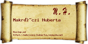 Makróczi Huberta névjegykártya